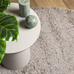 ZNTS Shaggy Rug PAMPLONA High Pile Modern Beige Ø 200 cm 375225