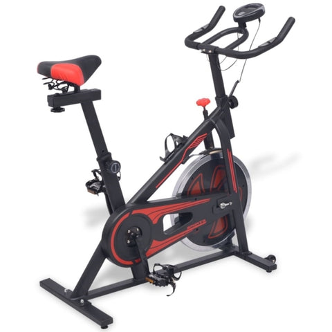 ZNTS Exercise Training Bike with Pulse Sensors Black and Red 91190
