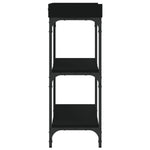 ZNTS Console Table with Shelves Black 100x30x80 cm 837807