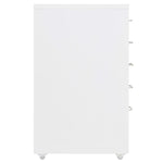 ZNTS Mobile File Cabinet White 28x41x69 cm Metal 335913