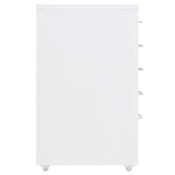 ZNTS Mobile File Cabinet White 28x41x69 cm Metal 335913