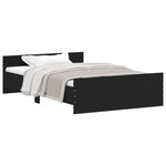 ZNTS Bed Frame without Mattress Black 120x200 cm 3203741