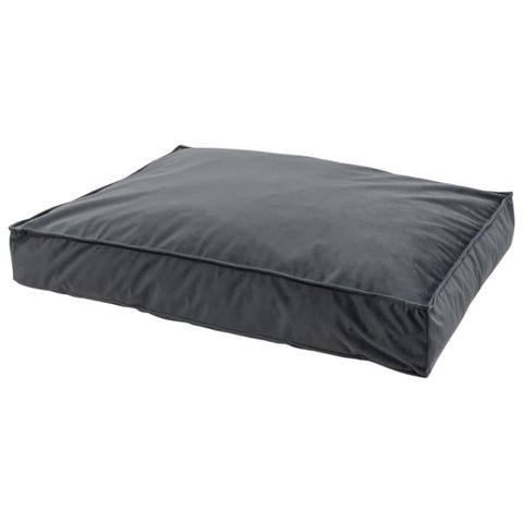 ZNTS Madison Dog Lounge Velvet 120x90x15 cm Grey 444465