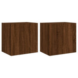 ZNTS TV Wall Cabinets 2 pcs Brown Oak 40.5x30x40 cm Engineered Wood 836909