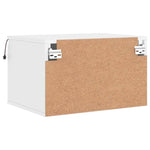 ZNTS Wall-mounted Bedside Cabinets with LED Lights 2 pcs White 836827