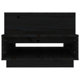 ZNTS Coffee Table Black 80x55x40.5 cm Solid Wood Pine 814518