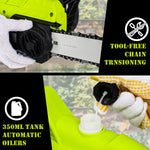 ZNTS Chainsaw, 2400W Electric Chainsaw with 45cm Guide Bar, Lightweight Chain Saw for Cutting Trees, 49848544