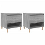 ZNTS Bedside Tables 2 pcs Grey Sonoma 50x46x50 Engineered Wood 819545