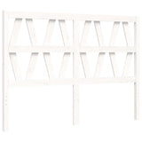 ZNTS Bed Frame without Mattress White 140x200 cm Solid Wood Pine 3192492