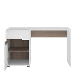 Chelsea Desk/Dressing Table in White with Oak Trim 4028044
