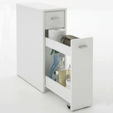 ZNTS FMD Drawer Cabinet with 2 Drawers 20x45x61 cm White 428720