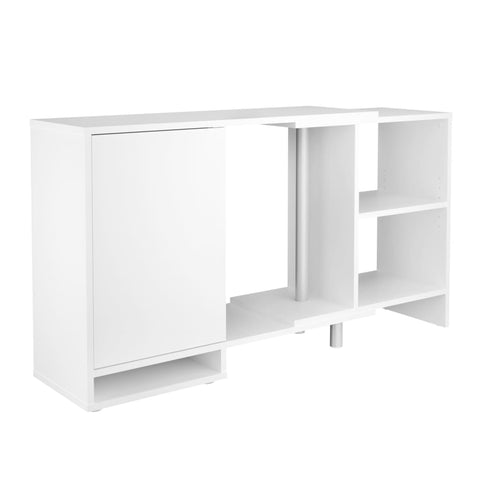 ZNTS FMD Modular Corner Storage Unit with Open Shelf White 443704