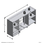 ZNTS FMD Modular Corner Storage Unit with Open Shelf White 443704