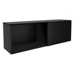 ZNTS FMD Wall-mounted Coat Rack with Compartment 99.1x27.2x33 cm Black 444234