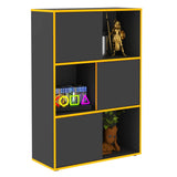 ZNTS FMD Free-standing Shelf Unit with 3 Open Compartments 68.5x33x99 cm Anthracite 444230