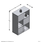 ZNTS FMD Free-standing Shelf Unit with 3 Open Compartments 68.5x33x99 cm Anthracite 444230