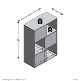 ZNTS FMD Free-standing Shelf Unit with 3 Open Compartments 68.5x33x99 cm Anthracite 444230