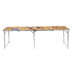 ZNTS HI Folding Beer Pong Table 240x60x55 cm MDF and Aluminium 445592
