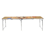 ZNTS HI Folding Beer Pong Table 240x60x55 cm MDF and Aluminium 445592