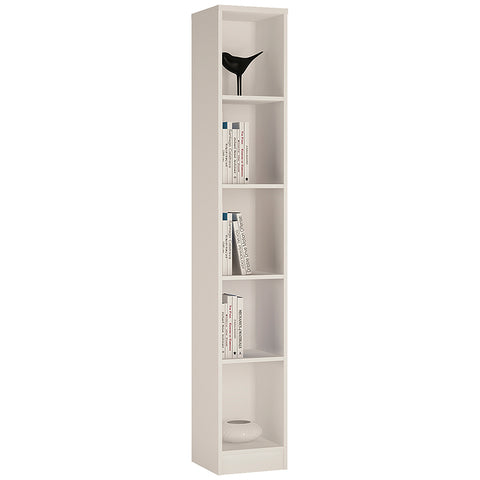 4 You Tall Narrow Bookcase in Pearl White 4050621