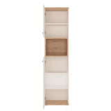 4Kids Tall 2 Door Cabinet in Light Oak and white High Gloss 4051039