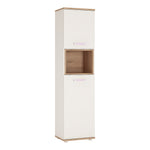 4Kids Tall 2 Door Cabinet in Light Oak and white High Gloss 4051040