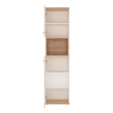 4Kids Tall 2 Door Cabinet in Light Oak and white High Gloss 4051041