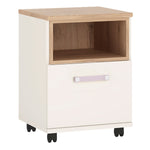 4Kids 1 Door Desk Mobile in Light Oak and white High Gloss 4058540