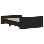 ZNTS Bed Frame without Mattress Black 120x200 cm 3203741