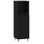 ZNTS 3 Piece Bathroom Furniture Set Black Engineered Wood 3190268