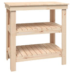 ZNTS Work Bench 78.5x50x80 cm Solid Wood Pine 823639