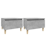 ZNTS Side Tables 2 pcs Concrete Grey 50x46x35 cm Engineered Wood 819509