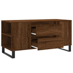 ZNTS Coffee Table Brown Oak 102x44.5x50 cm Engineered Wood 831011