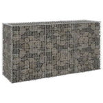 ZNTS Gabion Wall with Covers Galvanised Steel 200x60x100 cm 147815