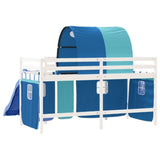 ZNTS Kids' Loft Bed with Tunnel without Mattress Blue 80x200 cm 3207040