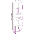 ZNTS Book Cabinet Smoked Oak 36x30x171 cm Engineered Wood 815534