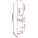 ZNTS Book Cabinet Smoked Oak 36x30x171 cm Engineered Wood 815534