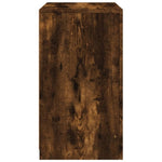 ZNTS Side Cabinet with LED Lights Smoked Oak Engineered Wood 836638