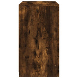 ZNTS Side Cabinet with LED Lights Smoked Oak Engineered Wood 836638