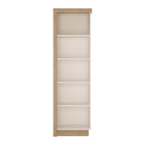 Lyon Bookcase in Riviera Oak/White High Gloss 4261865