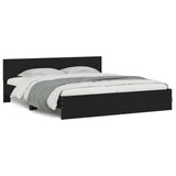 ZNTS Bed Frame without Mattress Black 200x200 cm 3207456