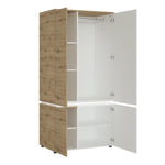 Luci 4 door wardrobe in White and Oak 4380370