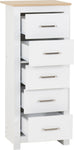 ZNTS Portland 5 Drawer Narrow Chest 100-102-183