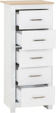 ZNTS Portland 5 Drawer Narrow Chest 100-102-183