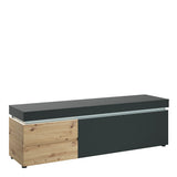 Luci 1 door 2 drawer 180 cm wide TV unit in Platinum and Oak 4390871