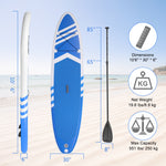 ZNTS Inflatable Paddle Boards Stand Up 10.5'x30 x6 ISUP Surf Control Non-Slip Deck Standing Boat Blue 77226142