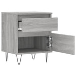 ZNTS Bedside Cabinets 2 pcs Grey Sonoma 40x35x50 cm Engineered Wood 830681