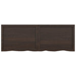 ZNTS Wall Shelf Dark Brown 140x50x cm Treated Solid Wood Oak 363824