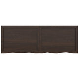 ZNTS Wall Shelf Dark Brown 140x50x cm Treated Solid Wood Oak 363824