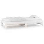 ZNTS Pull-out Day Bed without Mattress White 2x cm 820428